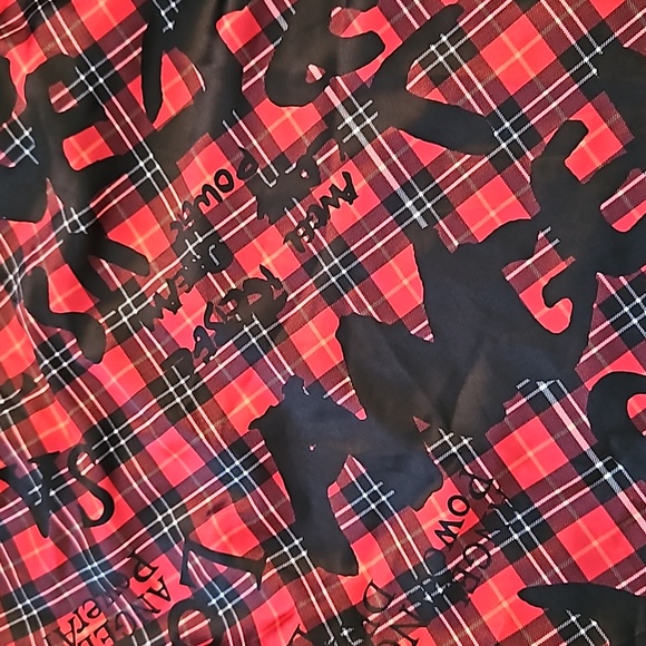 Victoria's Secret Woman's Red & Black Plaid Lace Chemise Slip Nightgown Sz:L EUC - Picture 5 of 6